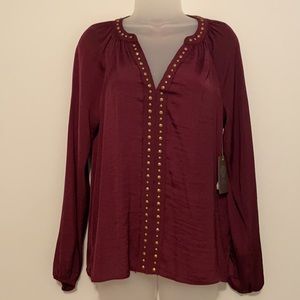 NWT Vince Camuto Merlot colored Blouse